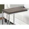 Monarch Specialties Accent Table - Dark Taupe With Chrome Metal I 3253